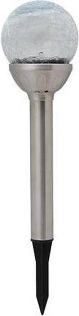 Tuinlamp Op Zonne-Energie Met Sokkel In Roestvrij Staal - 12 St. In Display