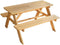 Tuinmeubelen - FUN HOUSE - Houten picknicktafel H.53 x L.95 x D.100 cm - Eenvoudige montage!