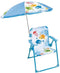 Tuinmeubelen - FUN HOUSE - Ma Petite Carapace Tortue stoel H.53 x L.38,5 x D.37,5 cm met parasol van 65 cm - Voor kinderen!