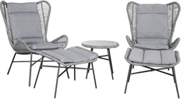 Tuinset Milan Antr. 2stoel+2hocker+Tafel
