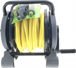 Tuinslang haspel set 2 in 1 met 15 meter slang - met wandbeugel - Tuinbewatering / planten water geven