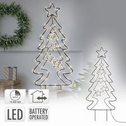 Tuinsteker Kerstboom - 90 LED - Extra Warm Wit