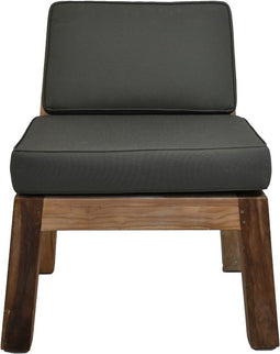 Tuinstoel Aruba incl. kussens - 67x68x75 - Naturel/grijs - Teak/stof