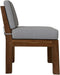 Tuinstoel Aruba incl. kussenset - 68x67x75 - Naturel/wit - Teak