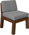 Tuinstoel Aruba incl. kussenset - 68x67x75 - Naturel/wit - Teak