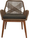 Tuinstoel Coco incl. kussen - 60x64x87 - Abaca/naturel - Teak/banana