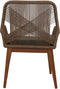 Tuinstoel Coco incl. kussen - 60x64x87 - Abaca/naturel - Teak/banana