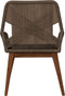 Tuinstoel Coco incl. kussen - 60x64x87 - Abaca/naturel - Teak/banana