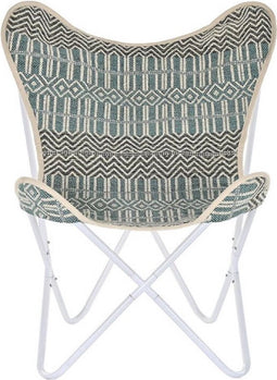 Tuinstoel DKD Home Decor Blauw Wit Groen Ijzer 74 x 65 x 90 cm