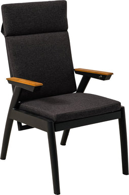 Tuinstoel Florence Alu - zwart (set van 2 stoelen)