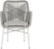 Tuinstoel Home ESPRIT Wit Grijs Aluminium Synthetische rotan 57 x 63 x 84 cm