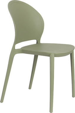 Tuinstoel Kunstof Groen - Zitdiepte 43cm - 52x45x82cm - Sjoerd - Giga Meubel