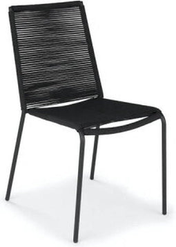 Tuinstoel Novara stapelbaar - zwart