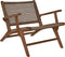 Tuinstoel Rio met armleuning - 80x80x67 - Abaca/naturel - Teak/bananenblad