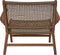Tuinstoel Rio met armleuning - 80x80x67 - Abaca/naturel - Teak/bananenblad