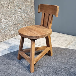 Tuinstoel teak met leuning robuust