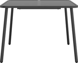 Tuintafel 100x100x71 cm staal antracietkleurig