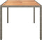 Tuintafel 150x90x75 cm poly rattan en acaciahout grijs