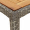 Tuintafel 150x90x75 cm poly rattan en acaciahout grijs