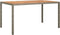 Tuintafel 150x90x75 cm poly rattan en acaciahout grijs