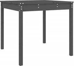 Tuintafel 82,5x82,5x76 cm massief grenenhout grijs