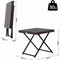 Tuintafel bijzettafel Bloemstand Tuinmeubilair Vouwtafel opvouwbare poly rattan + metalen bruin 40 x