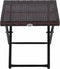 Tuintafel bijzettafel Bloemstand Tuinmeubilair Vouwtafel opvouwbare poly rattan + metalen bruin 40 x