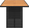 Tuintafel met acaciahouten blad 190x80x74 cm poly rattan zwart
