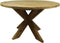 Tuintafel rond met kruispoot - ø125x77 - Naturel - Oud teakhout