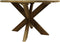 Tuintafel rond met kruispoot - ø125x77 - Naturel - Oud teakhout