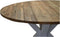 Tuintafel rond - ø125x76 - Naturel/wit - Teak/metaal