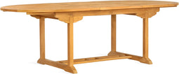 Tuintafel uitschuifbaar ovaal Teak 180/240 cm