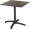 Tuintafel Zwart - Donkerbruin - X-Cross Vierkant - 70x70x74cm