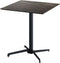 Tuintafel Zwart - Donkerbruin - X-Cross Vierkant - 70x70x74cm