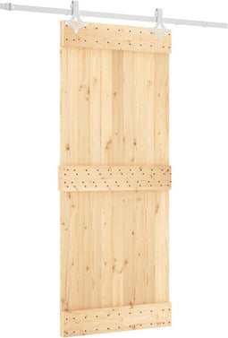 vidaXL - Schuifdeur - met - beslag - 85x210 - cm - massief - grenenhout