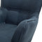 Oorfauteuil VEJLE met voetenbank Stof Donkerblauw