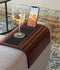Tuko Armleuning Dienblad - Kersenbruin - Duurzaam bamboe - Flexibel - Anti slip - Telefoonhouder - Beschermende coating - Organizer - Bank - Zetel - Sofa - Banktafel