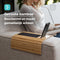 Tuko Armleuning Dienblad - Naturel - Duurzaam bamboe - Flexibel - Anti slip - Telefoonhouder - Beschermende coating - Organizer - Bank - Zetel - Sofa - Banktafel