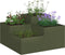 vidaXL - Tuinpaneel - 100x100x48 - cm - Olijfgroen - Staal