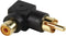 Tulp haakse audio adapter - zwart / verguld