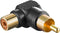 Tulp haakse audio adapter - zwart / verguld