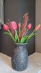 tulpen bosje met 1 takje fuchsia