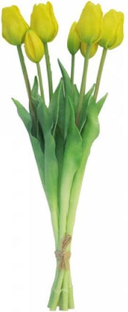 Tulpen Kunstbloemen - Bos met 7 stuks - Geel