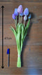 Tulpen kunstboeket - paars / lavendel - 47cm lang - 7 stelen - voorjaar - tulpenboeket - kunsttulpen - boeket - nep tulpen