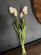 Tulpen kunstboeket | Real touch | wit / roze / geel | 47cm lang | 7 stelen | voorjaar | tulpenboeket | kunsttulpen | boeket | nep tulpen