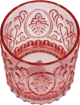 Tumbler Beker 8.9x9.5 cm Roze/Transparant