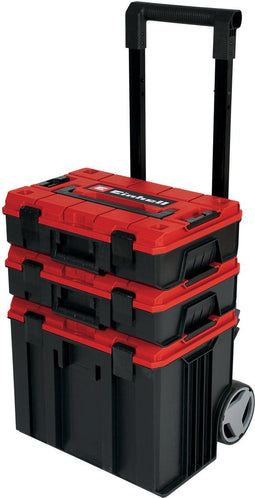 Einhell E-Case Tower systeemkoffer - 3 koffers incl. accessoires - Max. laadvermogen 120 kg - Stapelbaar en koppelbaar