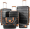 Lugia Kofferset 5 Delig - 38L Handbagage + 60L Ruimbagage + 93L Ruimbagage - Reistas + Toilettas - TSA Slot - Zwart