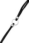 Elli - Halsketting - Dames Choker Cirkel Suède Zwart 925 Sterling Zilver