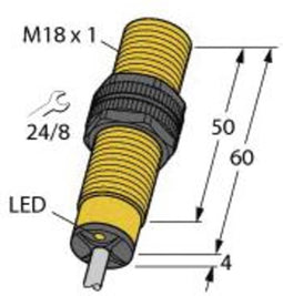 Turck Inductieve sensor Niet vlak PNP, NO NI12U-S18-AP6X